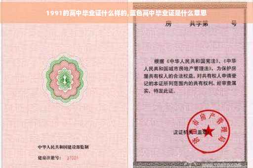 1991的高中毕业证什么样的,蓝色高中毕业证是什么意思