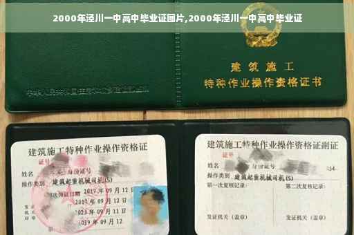 2000年泾川一中高中毕业证图片,2000年泾川一中高中毕业证