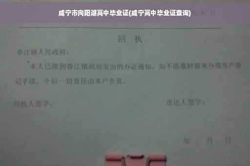 咸宁市向阳湖高中毕业证(咸宁高中毕业证查询)