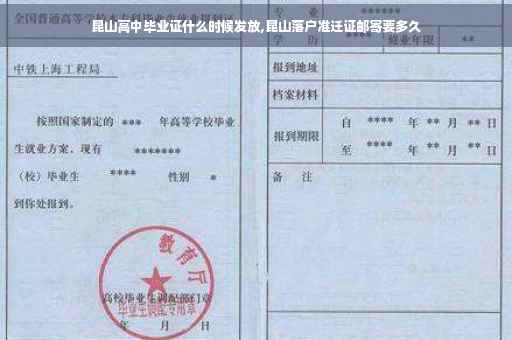 昆山高中毕业证什么时候发放,昆山落户准迁证邮寄要多久