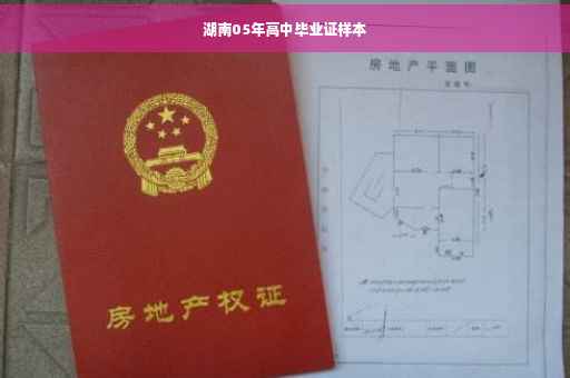 湖南05年高中毕业证样本