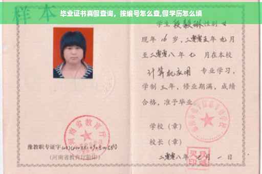 毕业证书真假查询，按编号怎么查,假学历怎么填