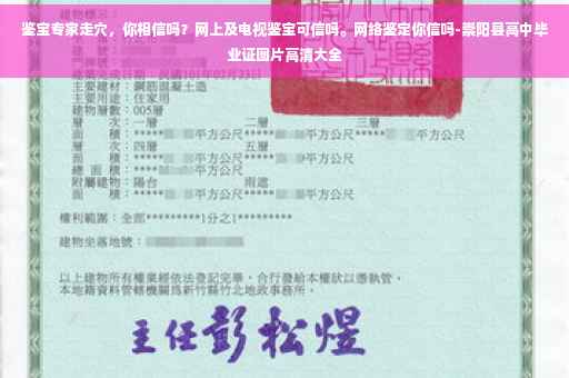 鉴宝专家走穴，你相信吗？网上及电视鉴宝可信吗。网络鉴定你信吗-崇阳县高中毕业证图片高清大全