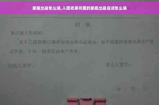 家庭出身怎么填,入团志愿书里的家庭出身应该怎么填
