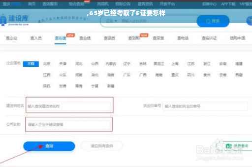 ,65岁已经考取了E证要怎样