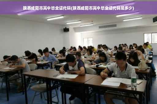 陕西咸阳市高中毕业证代码(陕西咸阳市高中毕业证代码是多少)
