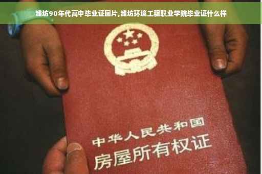 潍坊90年代高中毕业证图片,潍坊环境工程职业学院毕业证什么样