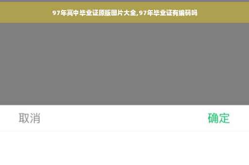 97年高中毕业证原版图片大全,97年毕业证有编码吗