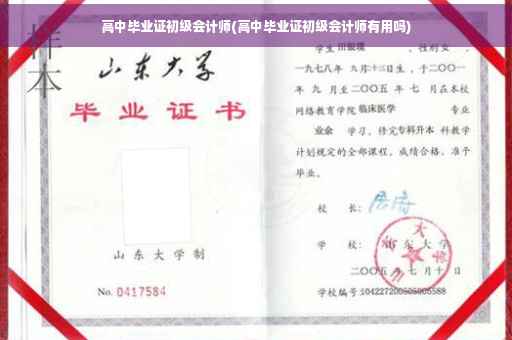 高中毕业证初级会计师(高中毕业证初级会计师有用吗)