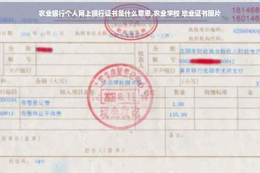 农业银行个人网上银行证书是什么意思,农业学校 毕业证书图片