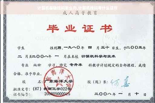 计算机基础挂科怎么办,计算机挂科考什么证书