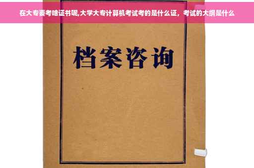 在大专要考啥证书呢,大学大专计算机考试考的是什么证，考试的大纲是什么