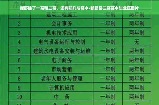 新野除了一高和三高，还有那几所高中-新野县三高高中毕业证图片