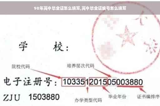 90年高中毕业证怎么填写,高中毕业证编号怎么填写