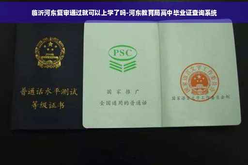 临沂河东复审通过就可以上学了吗-河东教育局高中毕业证查询系统