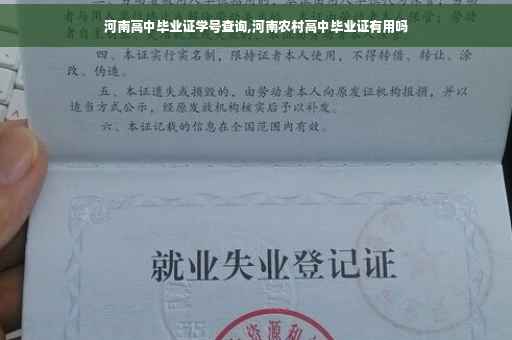河南高中毕业证学号查询,河南农村高中毕业证有用吗