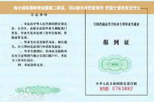 有计算机等级考试国家二级证，可以做为评职称用吗-职称计算机有证书么