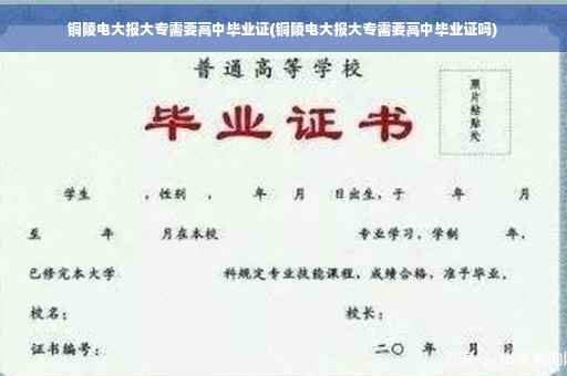 铜陵电大报大专需要高中毕业证(铜陵电大报大专需要高中毕业证吗)