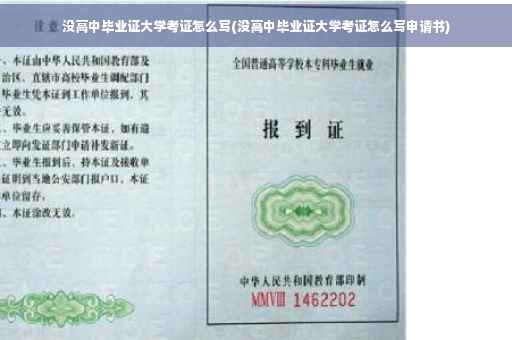没高中毕业证大学考证怎么写(没高中毕业证大学考证怎么写申请书)