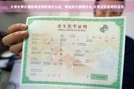 大学大专计算机考试考的是什么证，考试的大纲是什么,大专证能报考的证书