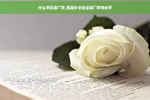 什么学历进厂好,用高中毕业证进厂好吗知乎