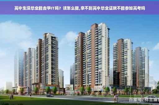 高中生没毕业能去学IT吗？该怎么做,拿不到高中毕业证就不能参加高考吗