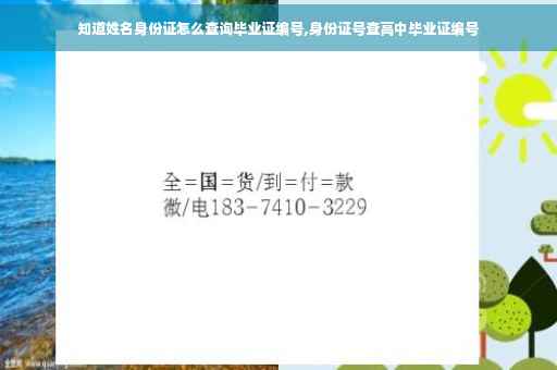 知道姓名身份证怎么查询毕业证编号,身份证号查高中毕业证编号