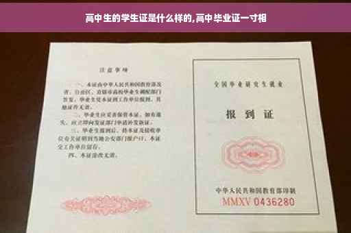 高中生的学生证是什么样的,高中毕业证一寸相