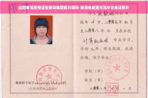 咸阳客运资格证在客运集团能办理吗-陕西省咸阳市高中毕业证照片