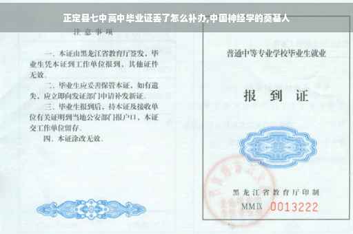 正定县七中高中毕业证丢了怎么补办,中国神经学的奠基人