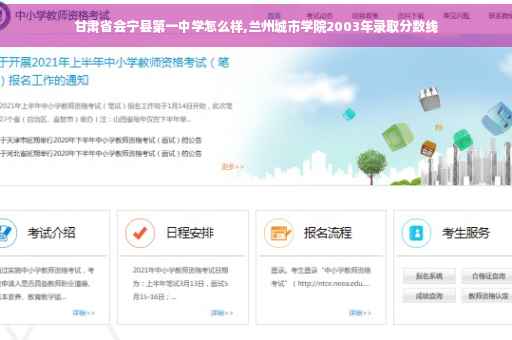 甘肃省会宁县第一中学怎么样,兰州城市学院2003年录取分数线