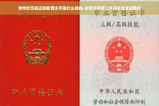贵州毕节真正的教育水平是什么样的-毕节市实验二中高中毕业证图片