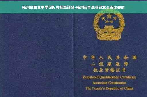 梧州市职业中学可以办烟草证吗-梧州高中毕业证怎么弄出来的