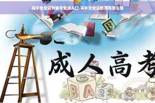 高中毕业证书编号查询入口,高中毕业证教育局怎么查