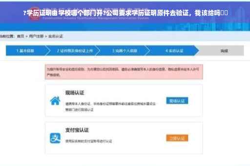 ?学历证明由学校哪个部门开?公司要求学历证明原件去验证，我该给吗⚡️