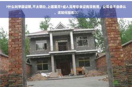 ?什么叫学籍证明,不太明白,上哪里开?成人高考毕业证有没有用，公司会不会承认，该如何报名⚡️