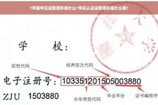 ?学籍学历证明原件是什么?学历认证证明原件是什么啊?