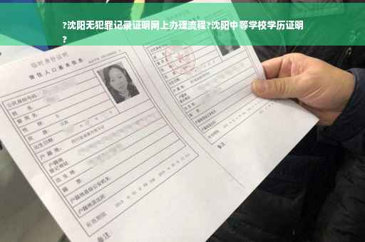 ?沈阳无犯罪记录证明网上办理流程?沈阳中等学校学历证明
?