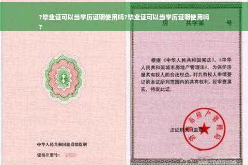 ?毕业证可以当学历证明使用吗?毕业证可以当学历证明使用吗
?