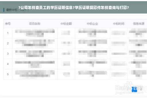 ?公司怎样查员工的学历证明信息?学历证明复印件怎样查询与打印?