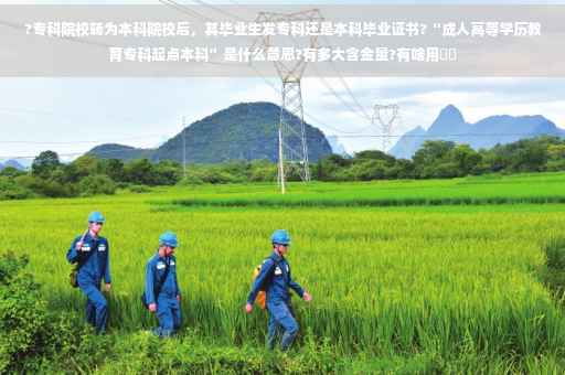 ?专科院校转为本科院校后，其毕业生发专科还是本科毕业证书?“成人高等学历教育专科起点本科”是什么意思?有多大含金量?有啥用⚡️