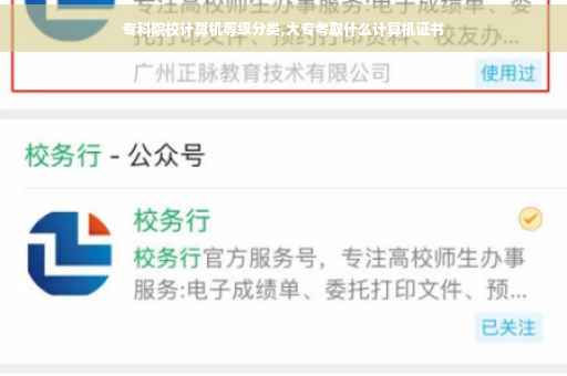 专科院校计算机等级分类,大专考取什么计算机证书