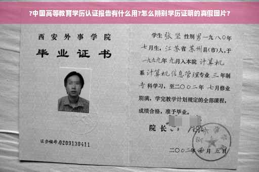 ?中国高等教育学历认证报告有什么用?怎么辨别学历证明的真假图片?