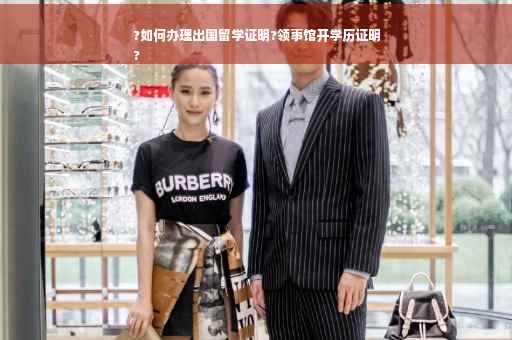 ?如何办理出国留学证明?领事馆开学历证明
?