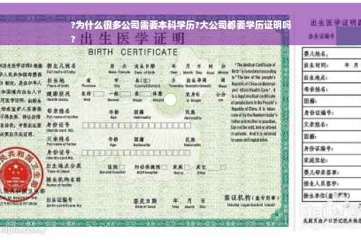 ?为什么很多公司需要本科学历?大公司都要学历证明吗
?