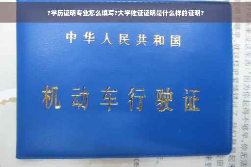 ?学历证明专业怎么填写?大学佐证证明是什么样的证明?
