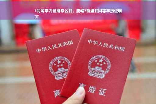 ?同等学力证明怎么开，流程?镇里开同等学历证明
⚡️