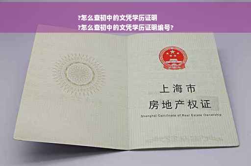 ?怎么查初中的文凭学历证明
?怎么查初中的文凭学历证明编号?