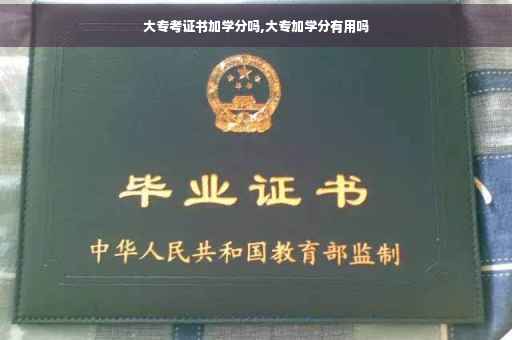 大专考证书加学分吗,大专加学分有用吗