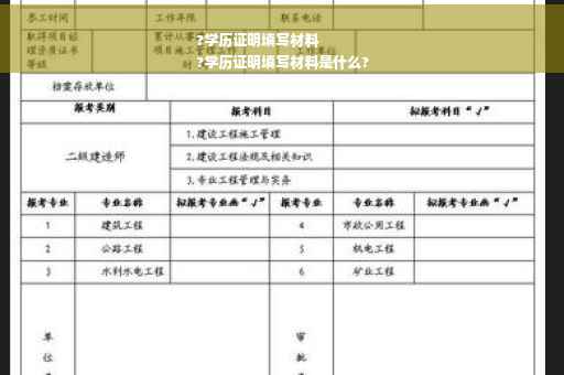 ?学历证明填写材料
?学历证明填写材料是什么?